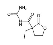 N-carbamoyl-3-ethyl-2-oxotetrahydrofuran-3-carboxamide结构式