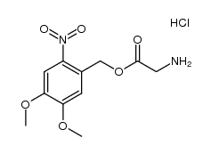 4,5-dimethoxy-2-nitrobenzyl 2-aminoacetate hydrochloride Structure