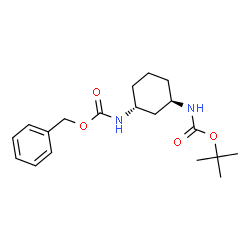 benzyl tert-Butyl ((1R,3R)-cyclohexane-1,3-diyl)dicarbamate Structure