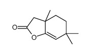 3a,4,5,6-Tetrahydro-3a,6,6-trimethylbenzofuran-2(3H)-one结构式