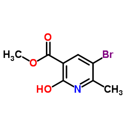 Methyl 5-bromo-2-hydroxy-6-methylnicotinate结构式