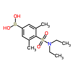 (4-(N,N-二乙基氨磺酰)-3,5-二甲基苯基)硼酸结构式
