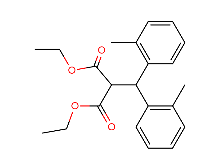 diethyl 2-(1,1-bis(2-methylphenyl)methyl) malonate Structure