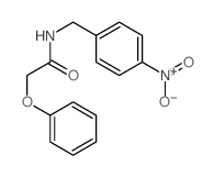 N-[(4-nitrophenyl)methyl]-2-phenoxy-acetamide structure