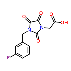 [3-(3-Fluorobenzyl)-2,4,5-trioxo-1-imidazolidinyl]acetic acid Structure