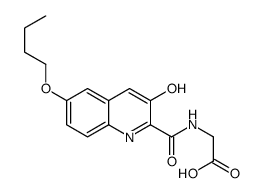 2-[(6-butoxy-3-hydroxyquinoline-2-carbonyl)amino]acetic acid Structure