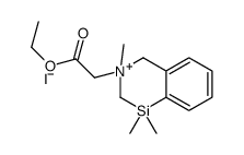 ethyl 2-(1,1,3-trimethyl-2,4-dihydro-3,1-benzazasilin-3-ium-3-yl)acetate,iodide结构式