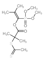 Propanoicacid, 2-methyl-2-[(1-thioxoethyl)thio]-,1-(dimethoxyphosphinyl)-2-methyl-1-propen-1-yl ester结构式