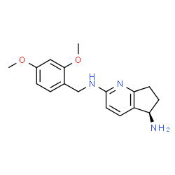 (5R)-N2-(2,4-Dimethoxybenzyl)-6,7-dihydro-5H-cyclopenta[b]pyridine-2,5-diamine结构式