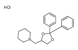 1-[(2,2-diphenyl-1,3-dioxolan-4-yl)methyl]piperidine,hydrochloride Structure