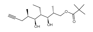 (2R,3R,4S,5S,6R)-4-ethyl-3,5-dihydroxy-2,6-dimethylnon-8-yn-1-yl pivalate结构式