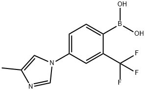 2-Trifluoromethyl-4-(4-methylimidazol-1-yl)phenylboronic acid结构式