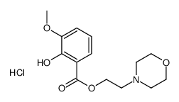 2-morpholin-4-ium-4-ylethyl 2-hydroxy-3-methoxybenzoate,chloride Structure