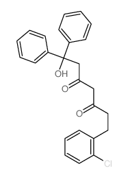 3,5-Heptanedione,7-(2-chlorophenyl)-1-hydroxy-1,1-diphenyl-结构式