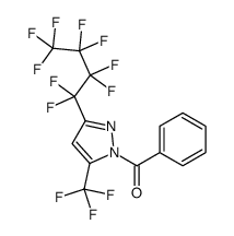 1-BENZOYL-3(5)-(NONAFLUOROBUTYL)-5(3)-(TRIFLUOROMETHYL)PYRAZOLE structure