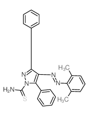 1H-Pyrazole-1-carbothioamide,4-[2-(2,6-dimethylphenyl)diazenyl]-3,5-diphenyl-结构式