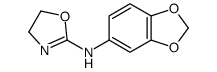 N-(1,3-benzodioxol-5-yl)-4,5-dihydro-1,3-oxazol-2-amine结构式