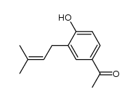 1-(4-hydroxy-3-(3-methylbut-2-enyl)phenyl)ethanone Structure