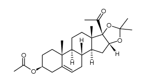 3β-acetoxy-16α,17α-isopropylidenedioxypregn-5-ene-20-one Structure