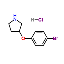 3-(4-Bromophenoxy)pyrrolidine hydrochloride (1:1) Structure