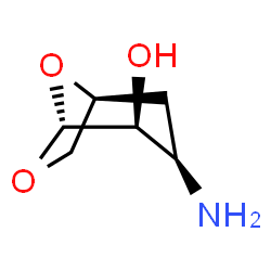 beta-D-arabino-Hexopyranose, 3-amino-1,6-anhydro-3,4-dideoxy- (9CI) Structure