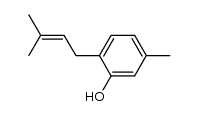 5-methyl-2-(3-methylbut-2-enyl)phenol结构式