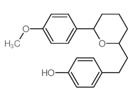 Phenol,4-[2-[(2S,6R)-tetrahydro-6-(4-methoxyphenyl)-2H-pyran-2-yl]ethyl]- structure