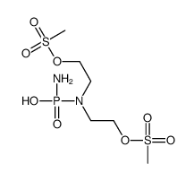amino-[bis(2-methylsulfonyloxyethyl)amino]phosphinic acid结构式