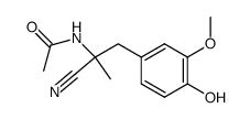 (+)-N-[1-cyano-2-(4-hydroxy-3-methoxyphenyl)-1-methylethyl]acetamide结构式