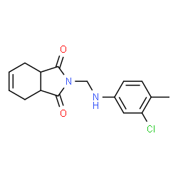 2-{[(3-Chloro-4-methylphenyl)amino]methyl}-3a,4,7,7a-tetrahydro-1H-isoindole-1,3(2H)-dione结构式