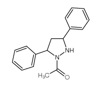 1-乙酰基-3,5-二苯基吡唑啉结构式