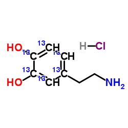 2-(3,4-dihydroxyphenyl-13c6)ethylamine hcl Structure