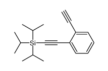 2-(2-ethynylphenyl)ethynyl-tri(propan-2-yl)silane结构式