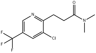 3-[3-chloro-5-(trifluoromethyl)-2-pyridinyl]-n,n-dimethylpropanamide结构式