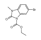 ethyl 6-bromo-3-methyl-2-oxo-2,3-dihydro-1H-benzimidazole-1-carboxylate Structure