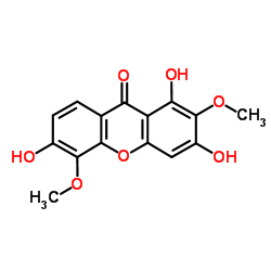 1,3,6-Trihydroxy-2,5-dimethoxyxanthone结构式