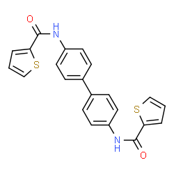 N,N'-4,4'-Biphenyldiyldi(2-thiophenecarboxamide) structure