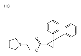 2-pyrrolidin-1-ylethyl 2,2-diphenylcyclopropane-1-carboxylate,hydrochloride结构式