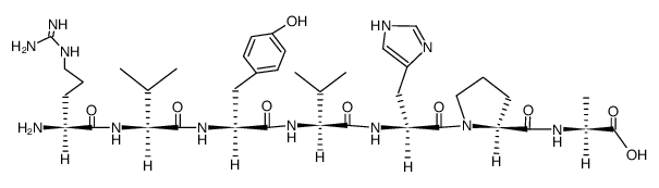 H-Arg-Val-Tyr-Val-His-Pro-Ala-OH Structure