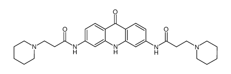 3,6-bis[3-(piperidino)propionamido]-9(10H)-acridone Structure