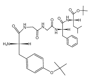 tert-butyl ((S)-2-amino-3-(4-(tert-butoxy)phenyl)propanoyl)glycylglycyl-L-phenylalanyl-L-leucinate Structure