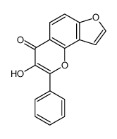 7-hydroxy-8-phenylfuro[2,3-h]benzopyran-6-one Structure