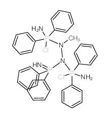 [amino-[[(amino-chloro-diphenyl-phosphoranyl)-methyl-amino]-diphenylphosphinimyl-amino]-chloro-phenyl-phosphoranyl]benzene结构式