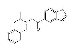 2-(benzyl-isopropyl-amino)-1-indol-5-yl-ethanone结构式