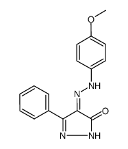 4-(2-(4-methoxyphenyl)hydrazono)-3-phenyl-1H-pyrazol-5(4H)-one结构式