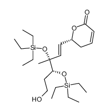 (6R)-6-[(1E,3R,4R)-6-hydroxy-3-methyl-3,4-bis[(triethylsilyl)oxy]hex-1-en-1-yl]-5,6-dihydro-2H-pyran-2-one Structure