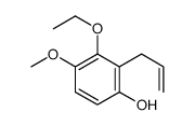 Phenol, 3-ethoxy-4-methoxy-2-(2-propenyl)- (9CI) structure
