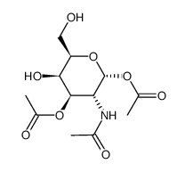 2-acetamido-2-deoxy-1,3-di-O-acetyl-α-D-galactopyranose结构式