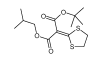 1-O-tert-butyl 3-O-(2-methylpropyl) 2-(1,3-dithiolan-2-ylidene)propanedioate结构式