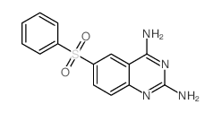 2,4-Quinazolinediamine, 6-(phenylsulfonyl)-结构式